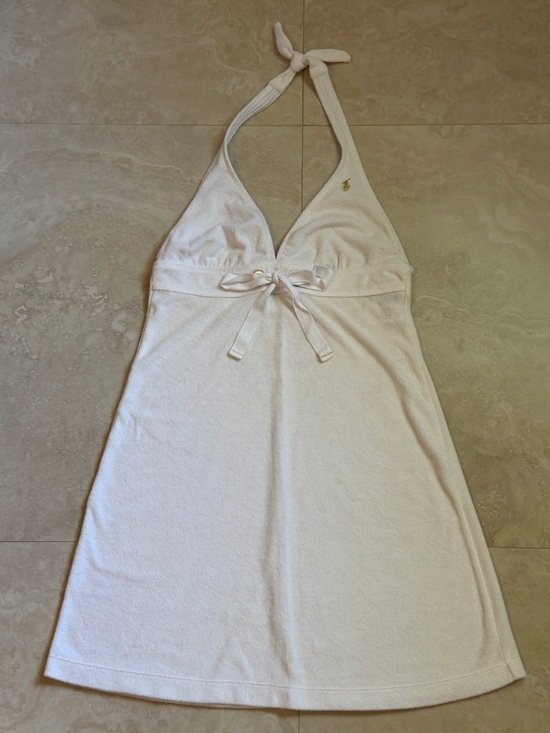 Ralph Lauren Other - Ralph Lauren Vintage Terry White Halter Swim Coverup Dress
